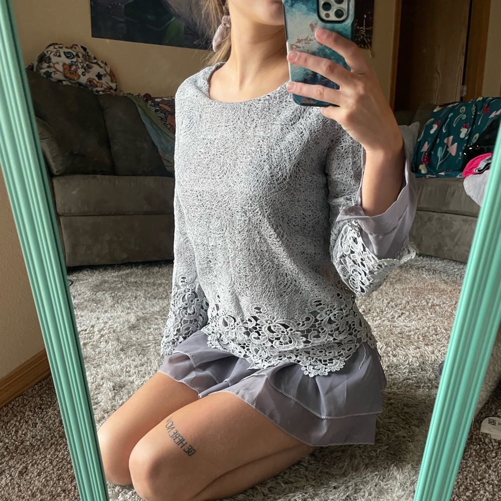 laced detailed dress/ long top